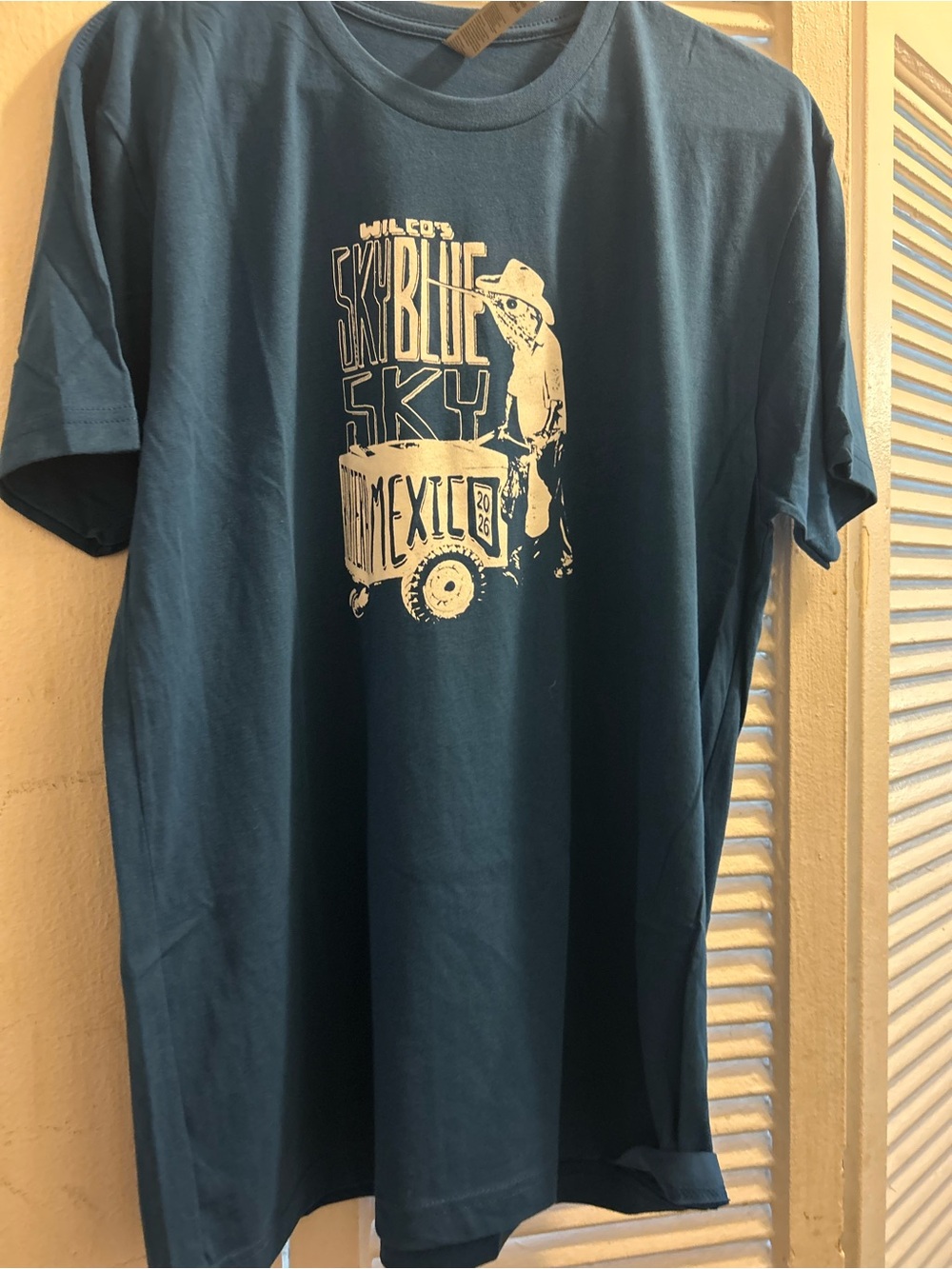 WILCO BAND T-SHIRT SKY BLUE SKY MEXICO 2026 LARGE CREW